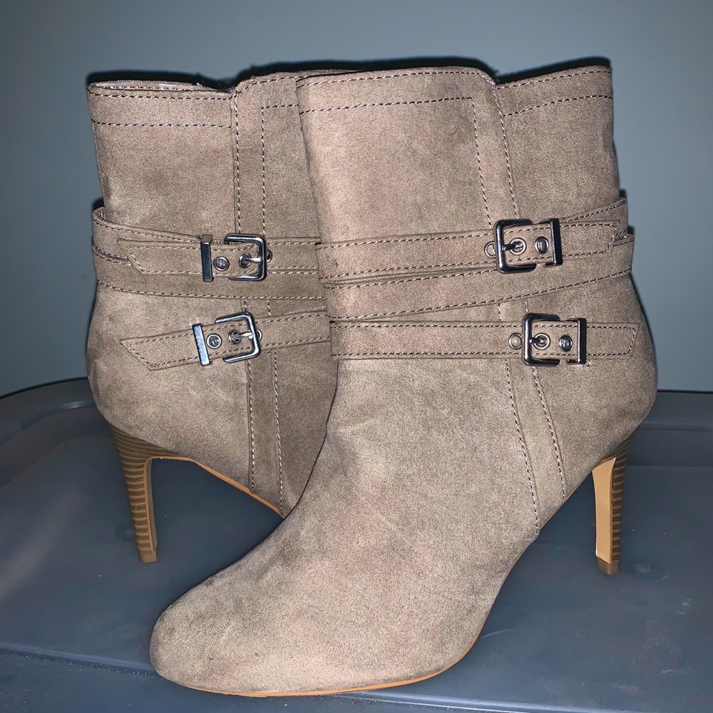 Beige booties